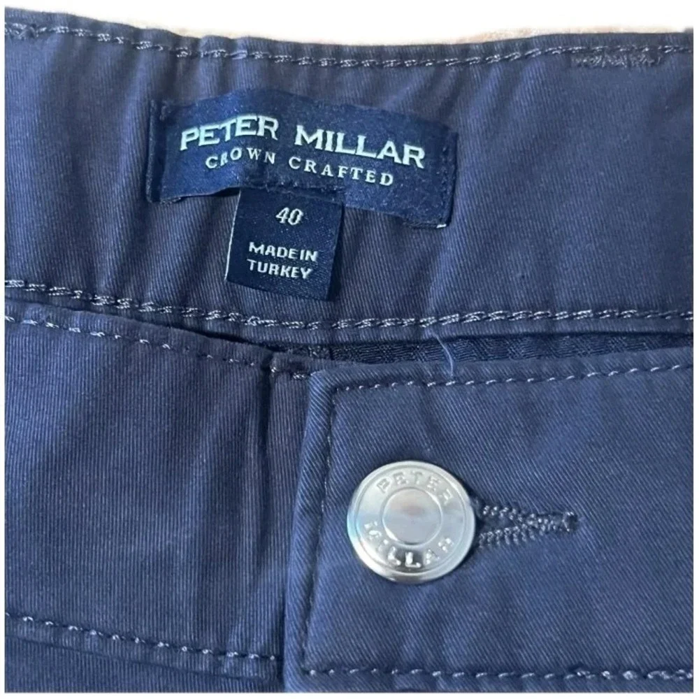 NEW Peter Millar Mens Pants Jeans 40x34 Blue Delvin Twill Five-Pocket Golf Chino - Picture 10 of 16